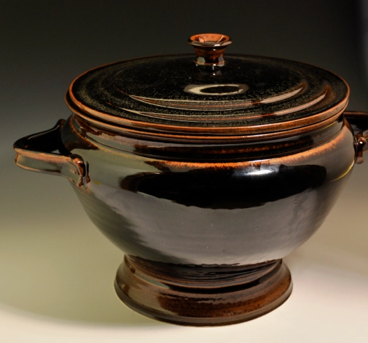 Soup Tureen by Promethean Pottery in Em's Honan Tenmoku Black